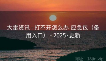大雷资讯 - 打不开怎么办-应急包（备用入口） - 2025·更新