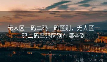 无人区一码二码三码区别，无人区一码二码三码区别在哪查到