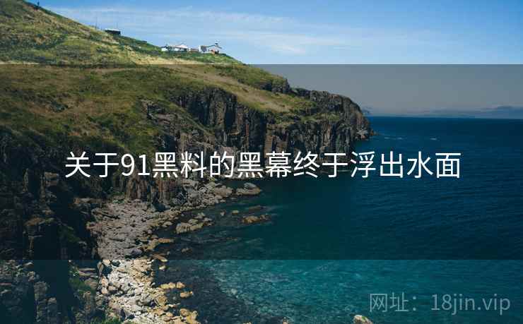 关于91黑料的黑幕终于浮出水面